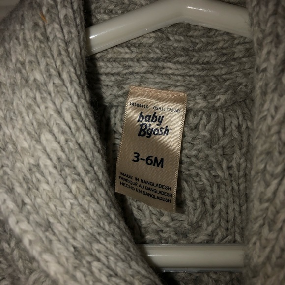 Carter’s grey cowl neck button-up sweater - Picture 3 of 4